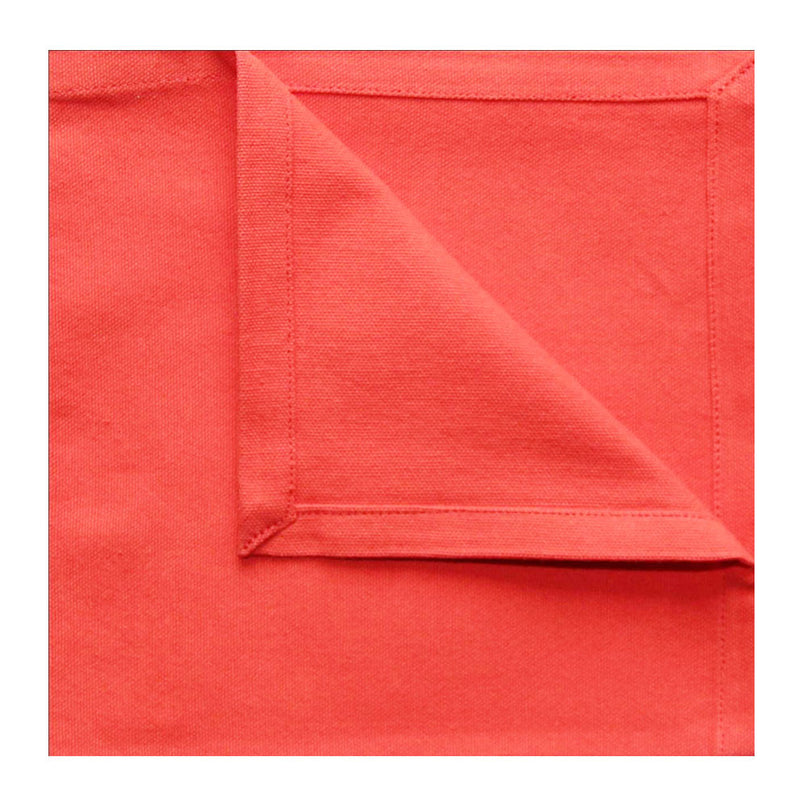 Serviette de table unie nectarine coton 40 cm x 40 cm