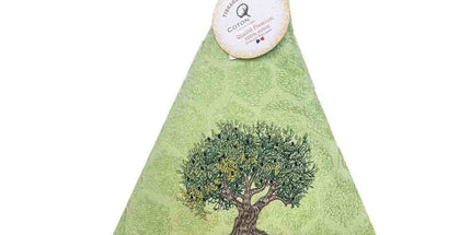 Essuie main rond en éponge Tissage Jacquard olivier vert pomme New Qualité Premium