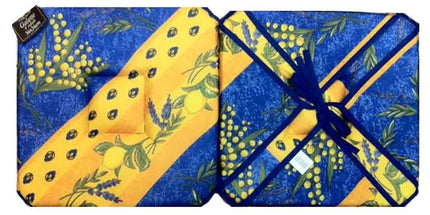 Coussin de chaise mimosa citron lavande bleu polyester 36 cm x 36 cm