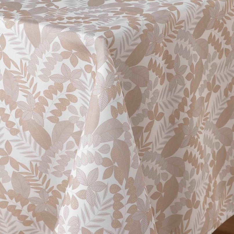 Nappe rectangle AIMIE naturel Anti tache et Infroissable 145 cm X 120 cm