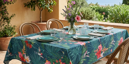 Nappe Colibri sur table extérieure en Provence