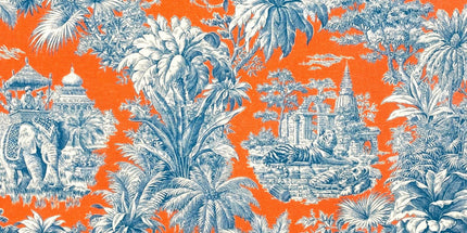 Tissu Mini Maharani Orange – 100% coton – Largeur 160 cm – Vendu au mètre