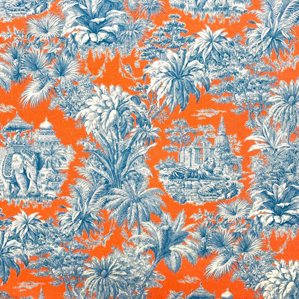 Tissu Mini Maharani Orange – 100% coton – Largeur 160 cm – Vendu au mètre
