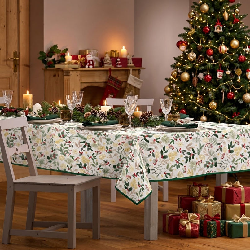 Nappe rectangle polyester antitache infroissable Holly 240 x 150 cm
