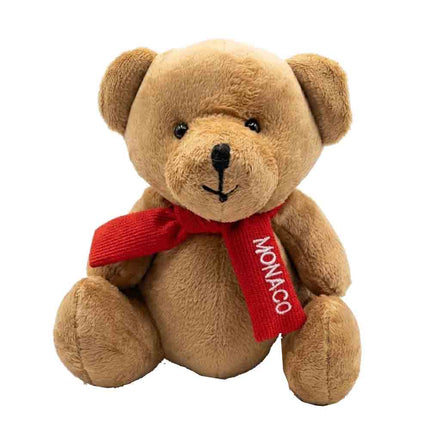 Peluche Nounours Ourson Écharpe Rouge Monaco 24 cm