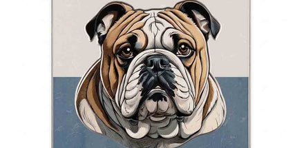 Plaque Metal 3D Bulldog anglais – Je monte la garde – 15 x 20 cm
