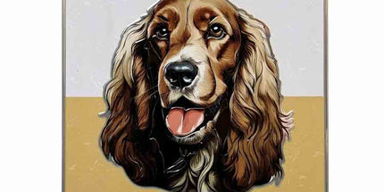 Plaque Metal 3D Cocker – Je monte la garde – 15 x 20 cm
