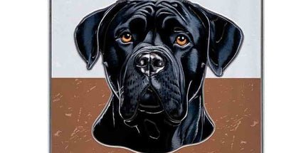 Plaque Metal 3D Cane Corso – Je monte la garde – 15 x 20 cm