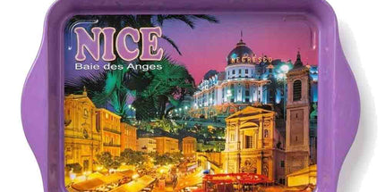 Plateau Nice by Night – Vieux-Nice, Cours Saleya & Negresco illuminés – Violet 21 x 15 cm