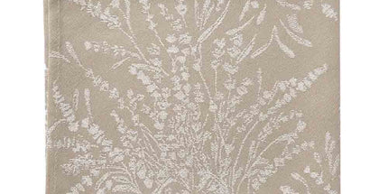 Serviette de table coton jacquard Téflon bouquets de lavande beige 42 x 42 cm