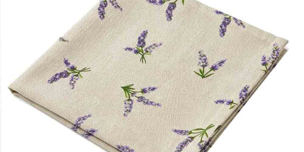 Serviette de table Lavandes Beige 50 x 50 cm Qualité Palace