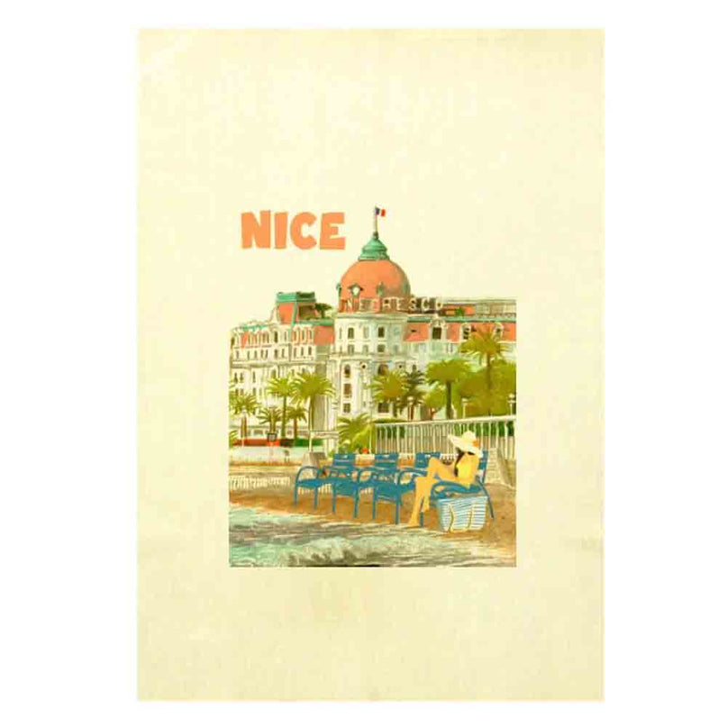Torchon rectangle coton Nice Negresco 48 cm x 68 cm