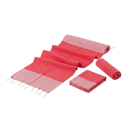 Fouta rouge 100% coton – 200 x 100 cm