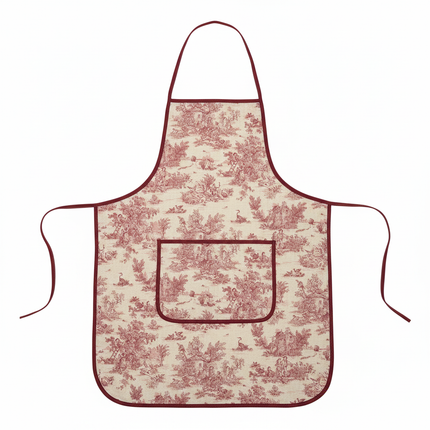Tablier adulte Mini Pastorale rouge 100% coton