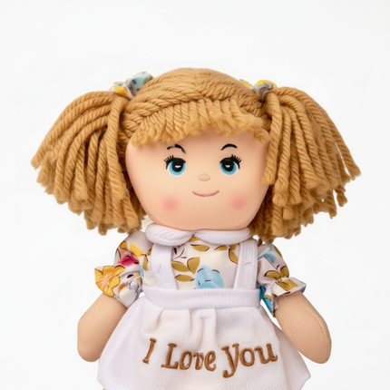 Poupée I Love You 38 cm fond blanc pur