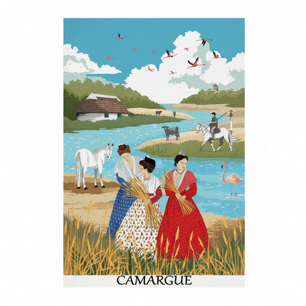 Torchon Camargue 50x70 cm 100% coton