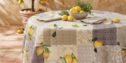 Nappe ronde Provencine citronnier provençal 180 cm