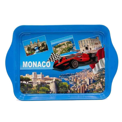 Plateau Monaco Grand Prix bleu 21x15 cm